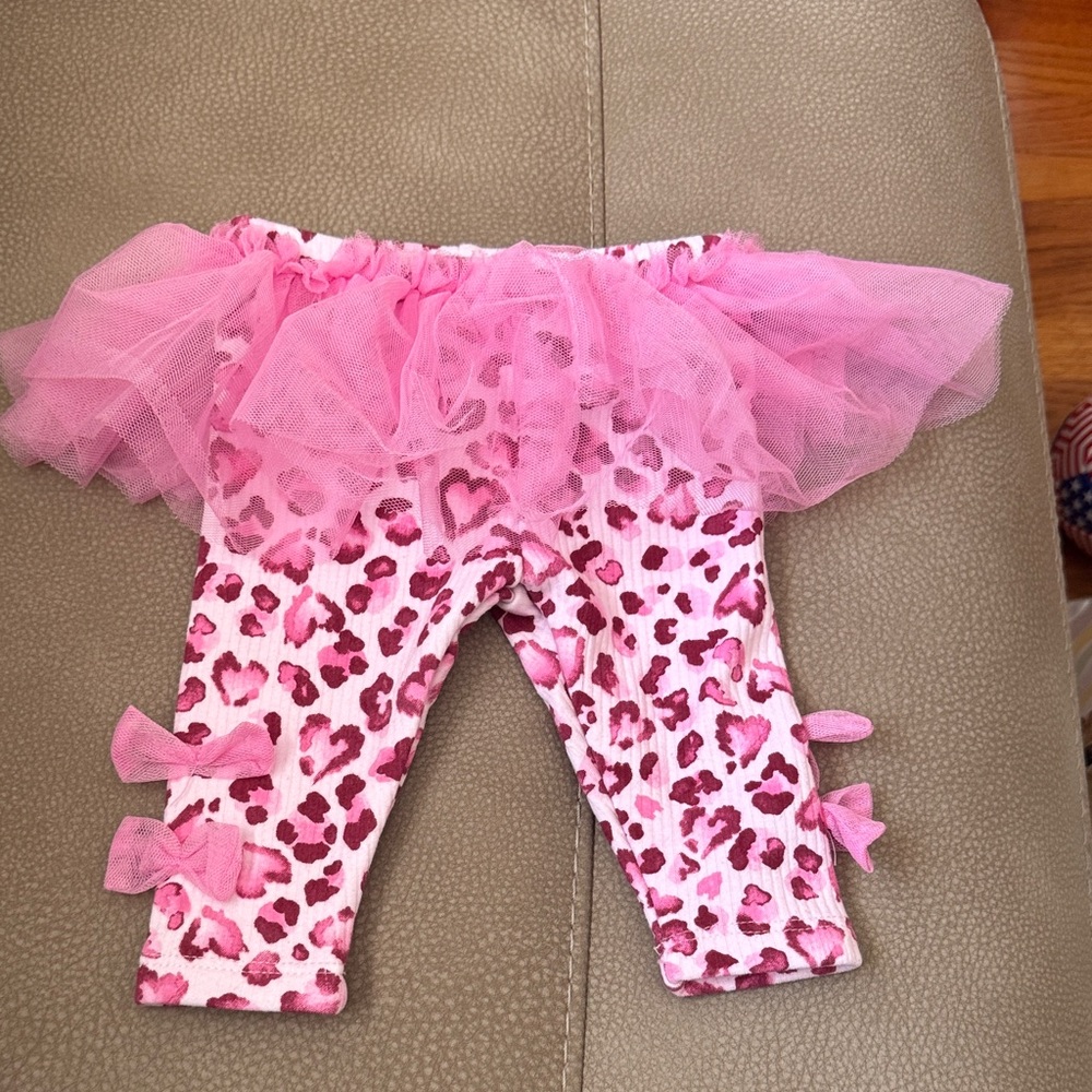 Paris Hilton tutu leggings 0-3 m pink